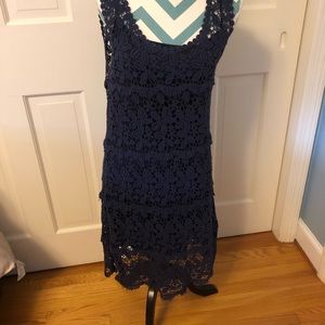 Navy blue lace dress